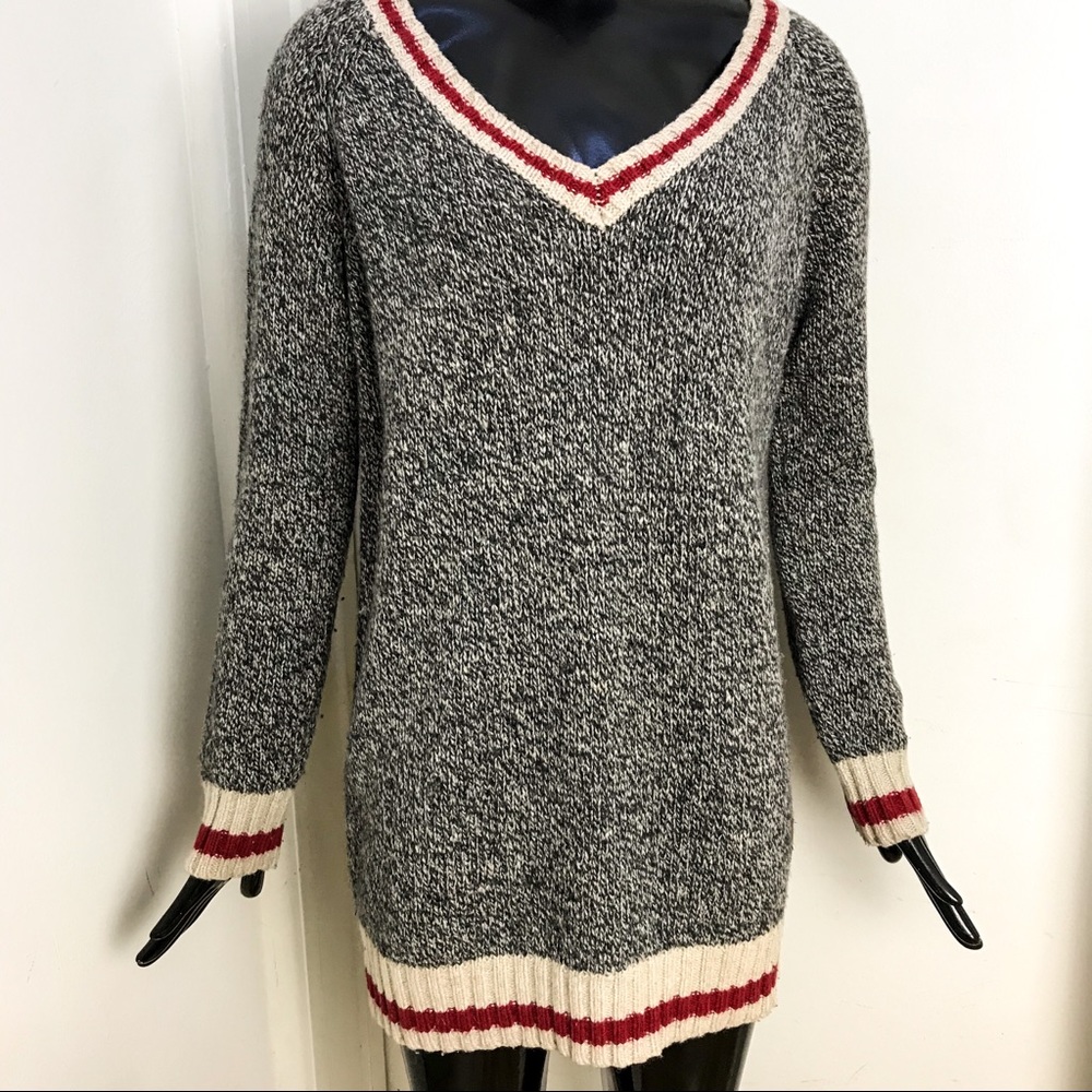 Roots Canada Sock Monkey V-Neck Sweater Small